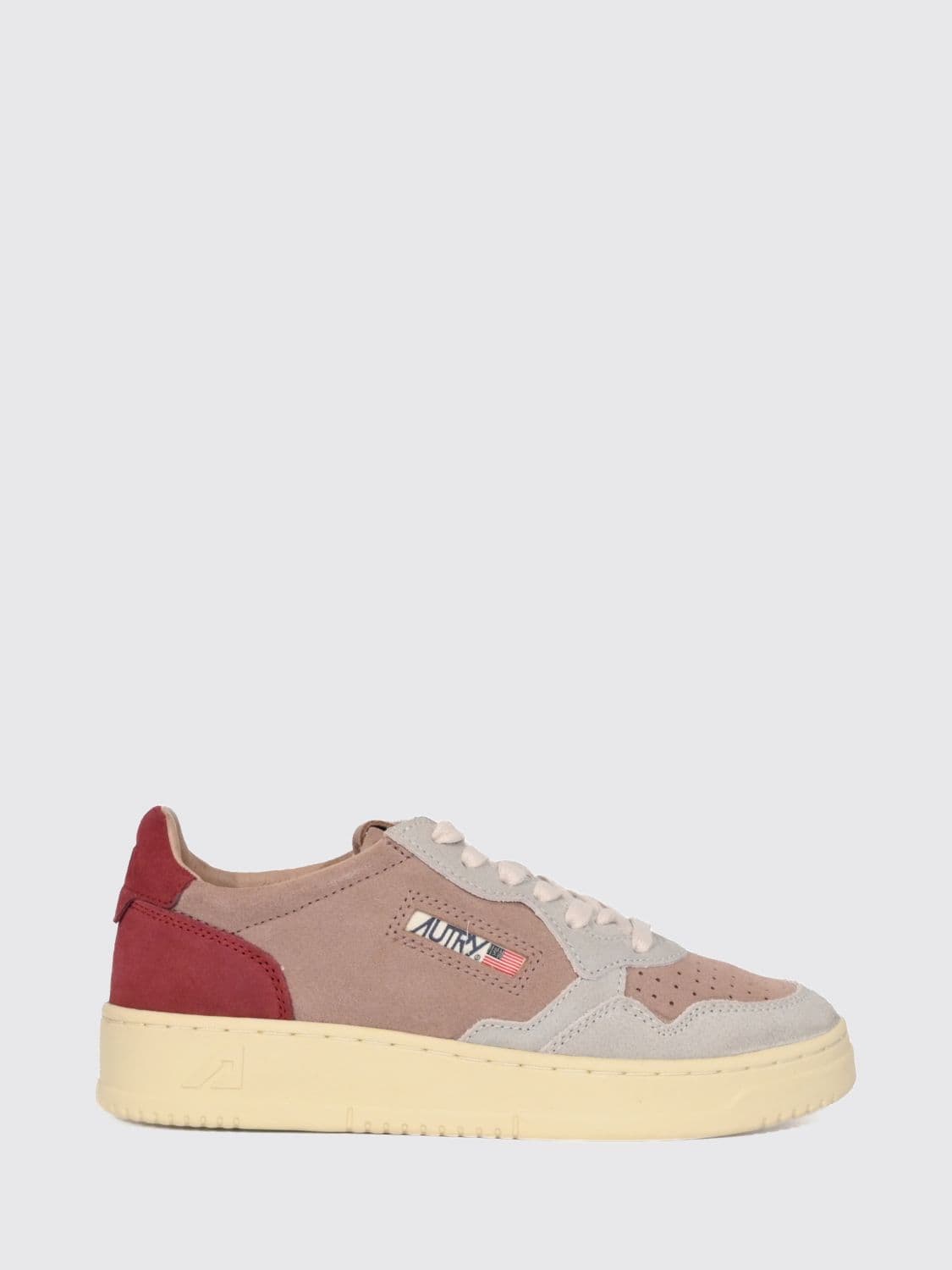 Autry Medalist Low Calf Leather Sneakers with Perforated Toe