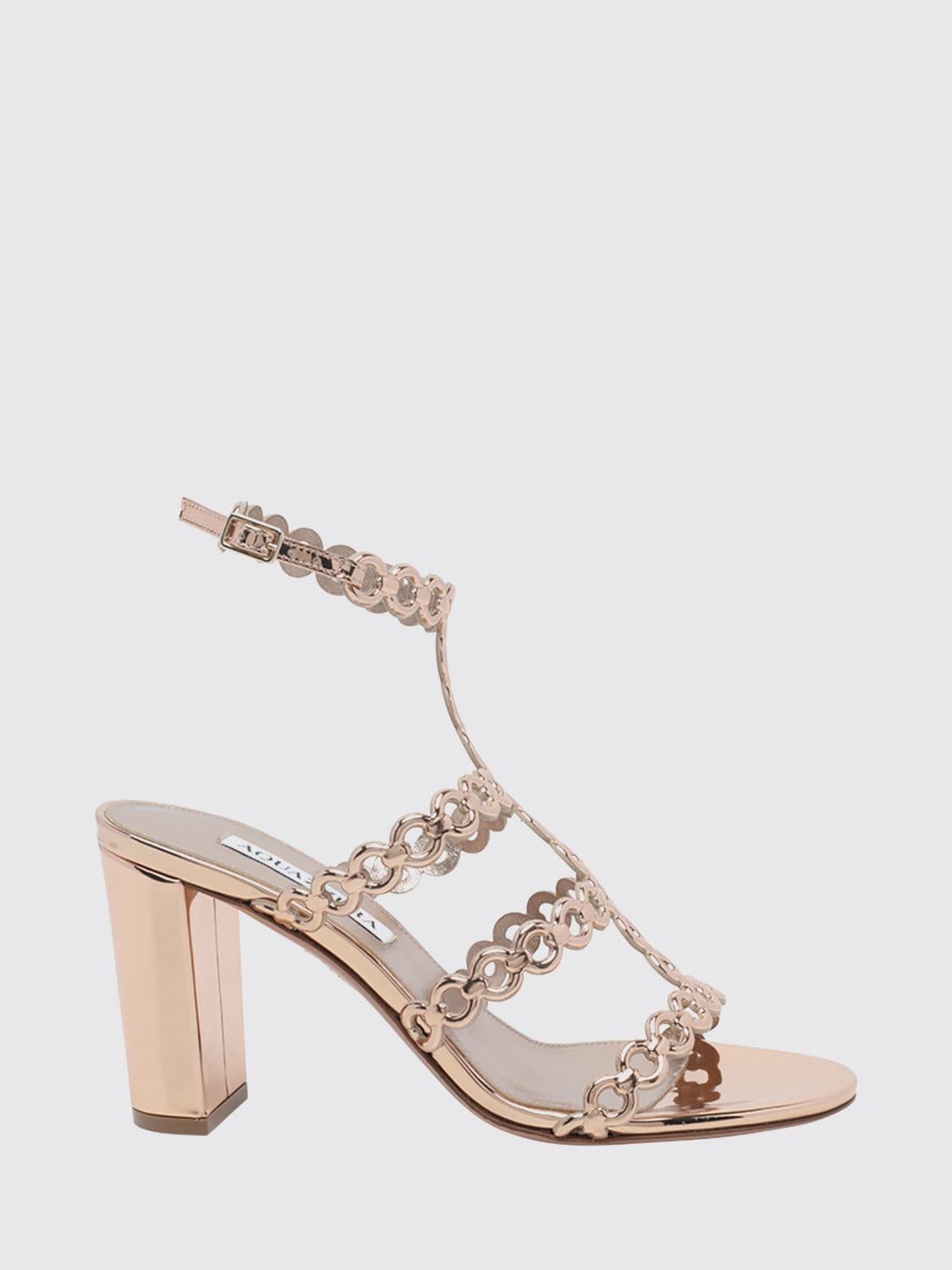Aquazzura High-Heeled Patent Leather T-Strap Sandals