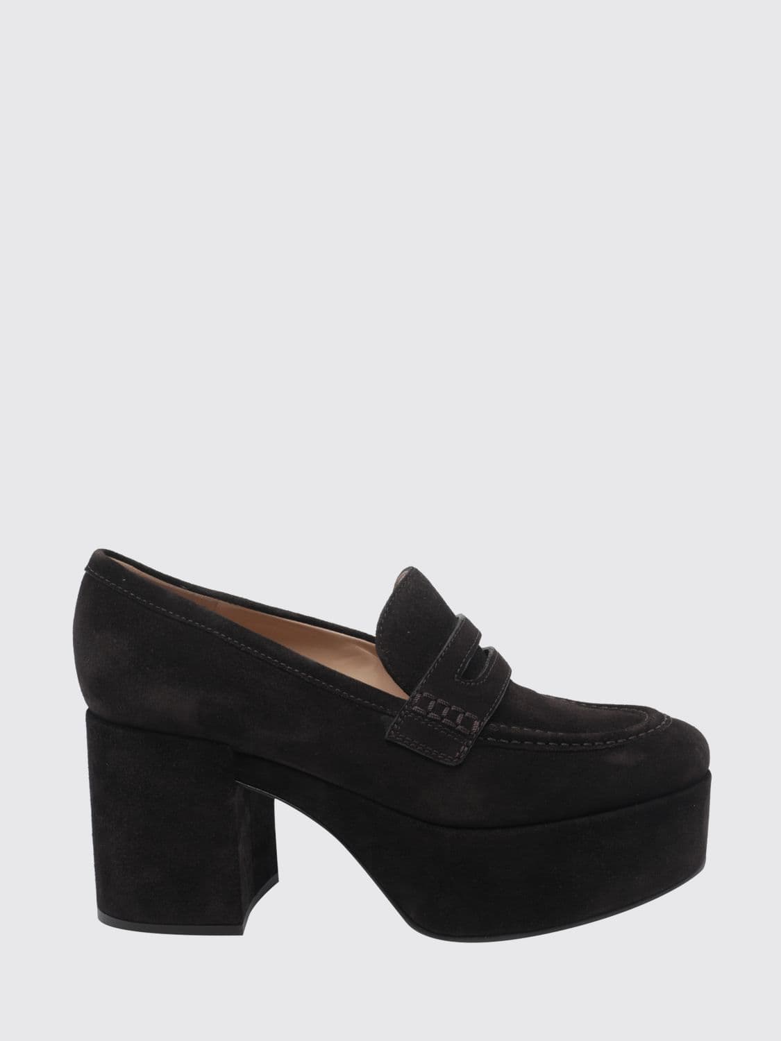 Gianvito Rossi Jenna Suede Leather Platform Pumps