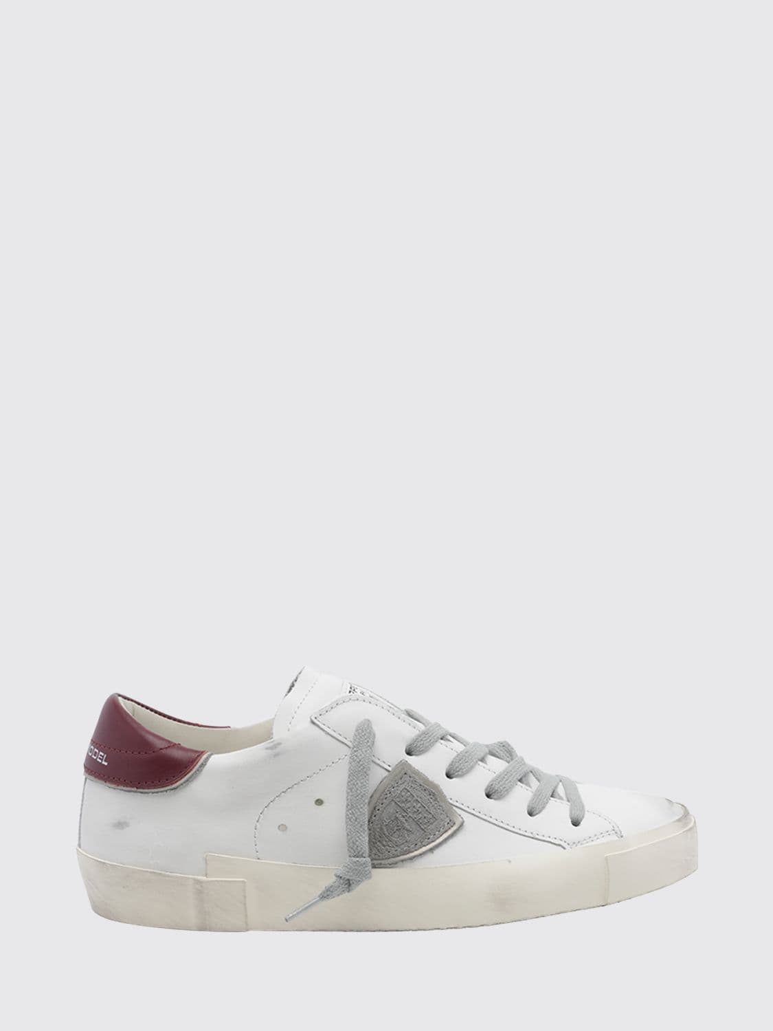Philippe Model Prsx Bicolour Low-Top Calfskin Trainers with Shield Logo