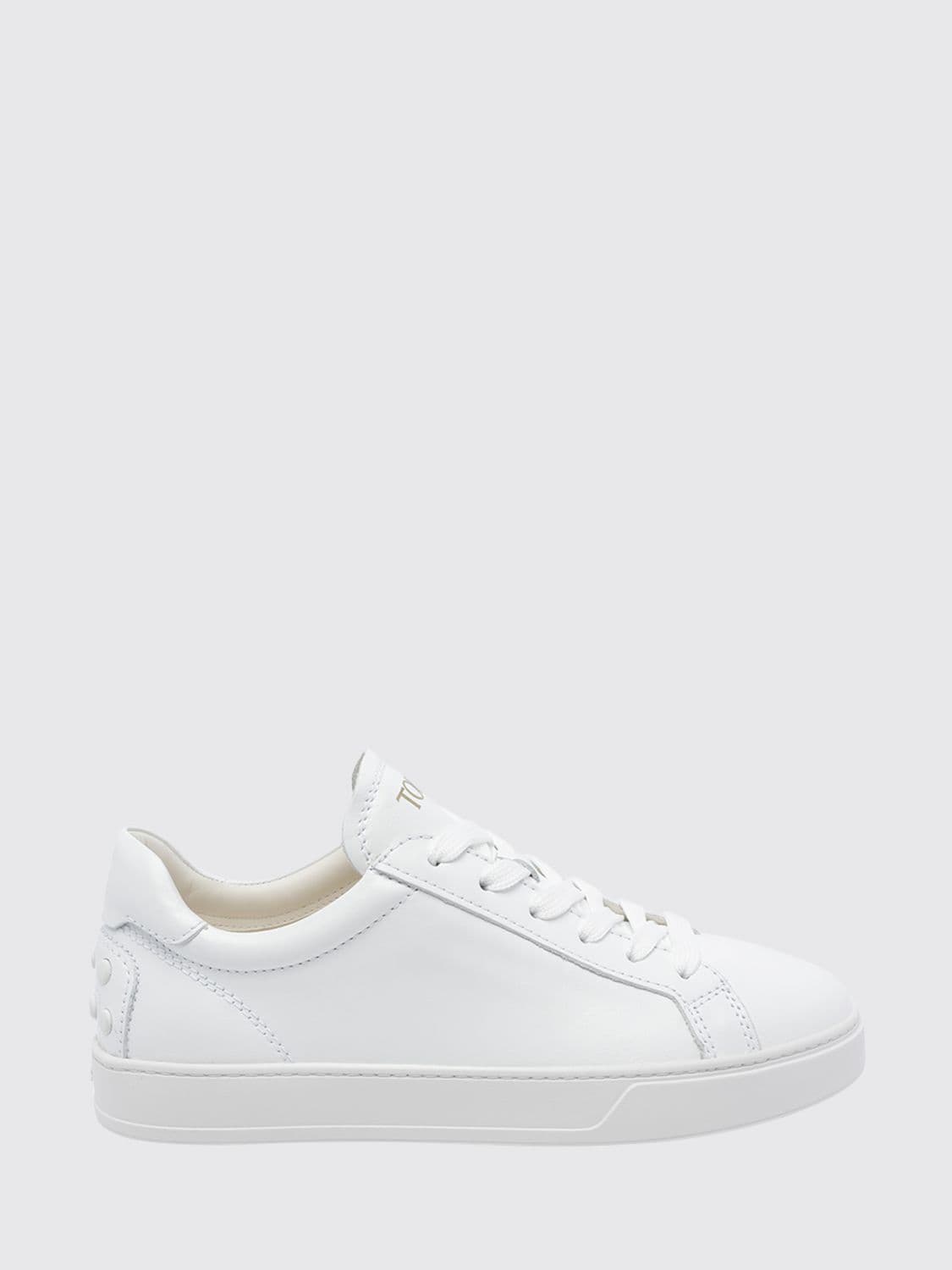 Tod's Low-Top Smooth Calfskin Sneakers with Heel Gommini
