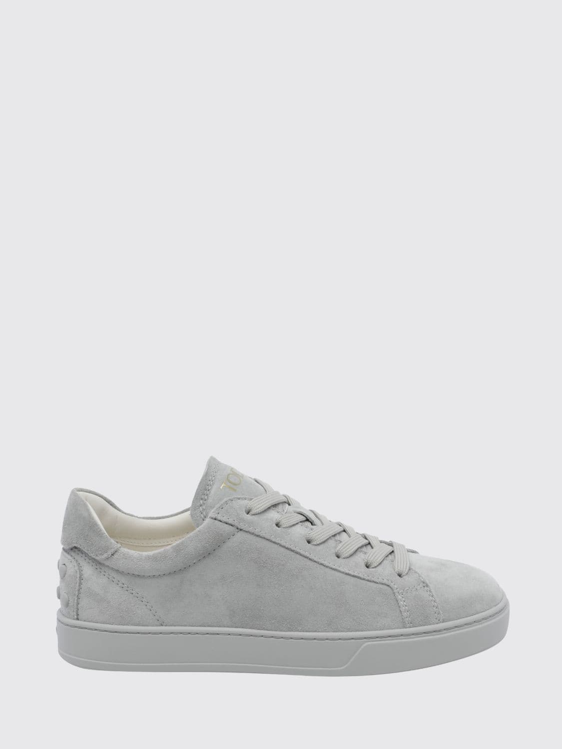 Tod's Low-Top Suede Calfskin Sneakers with Heel Gommini
