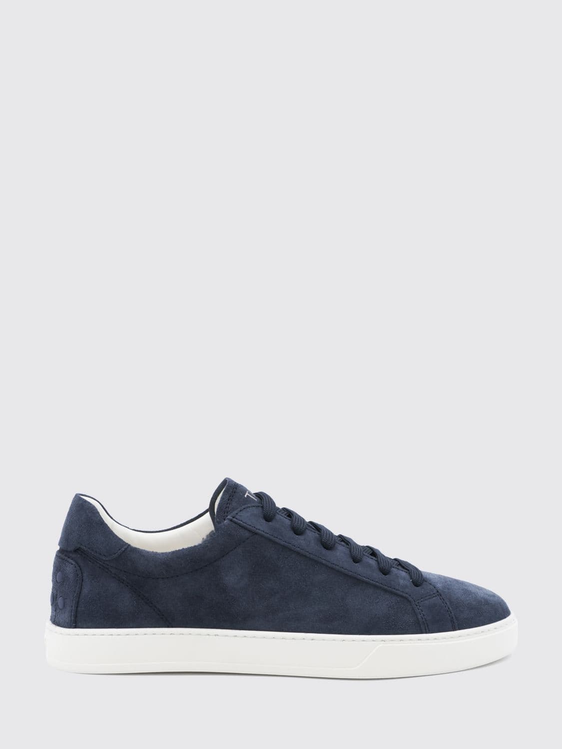 Tod's Low-Top Suede Calfskin Sneakers with Heel Gommini
