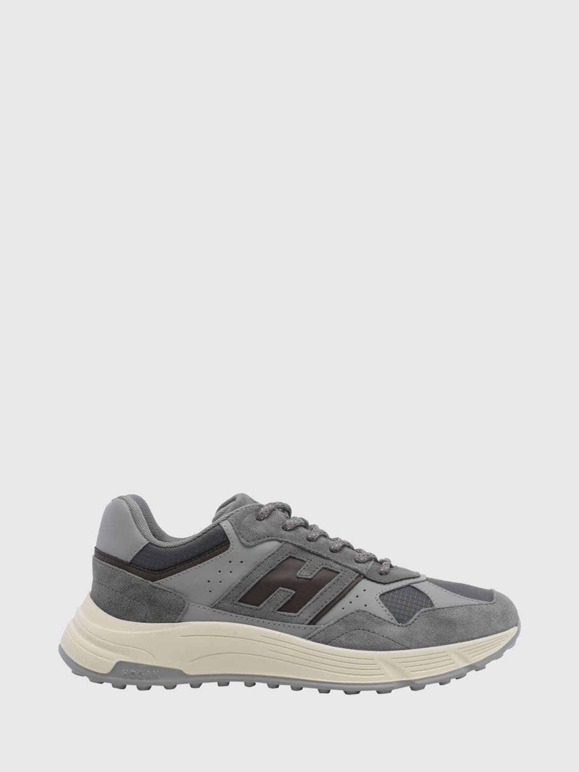Hogan Hyperlight Leather and Nylon Trainers with Chunky Sole
