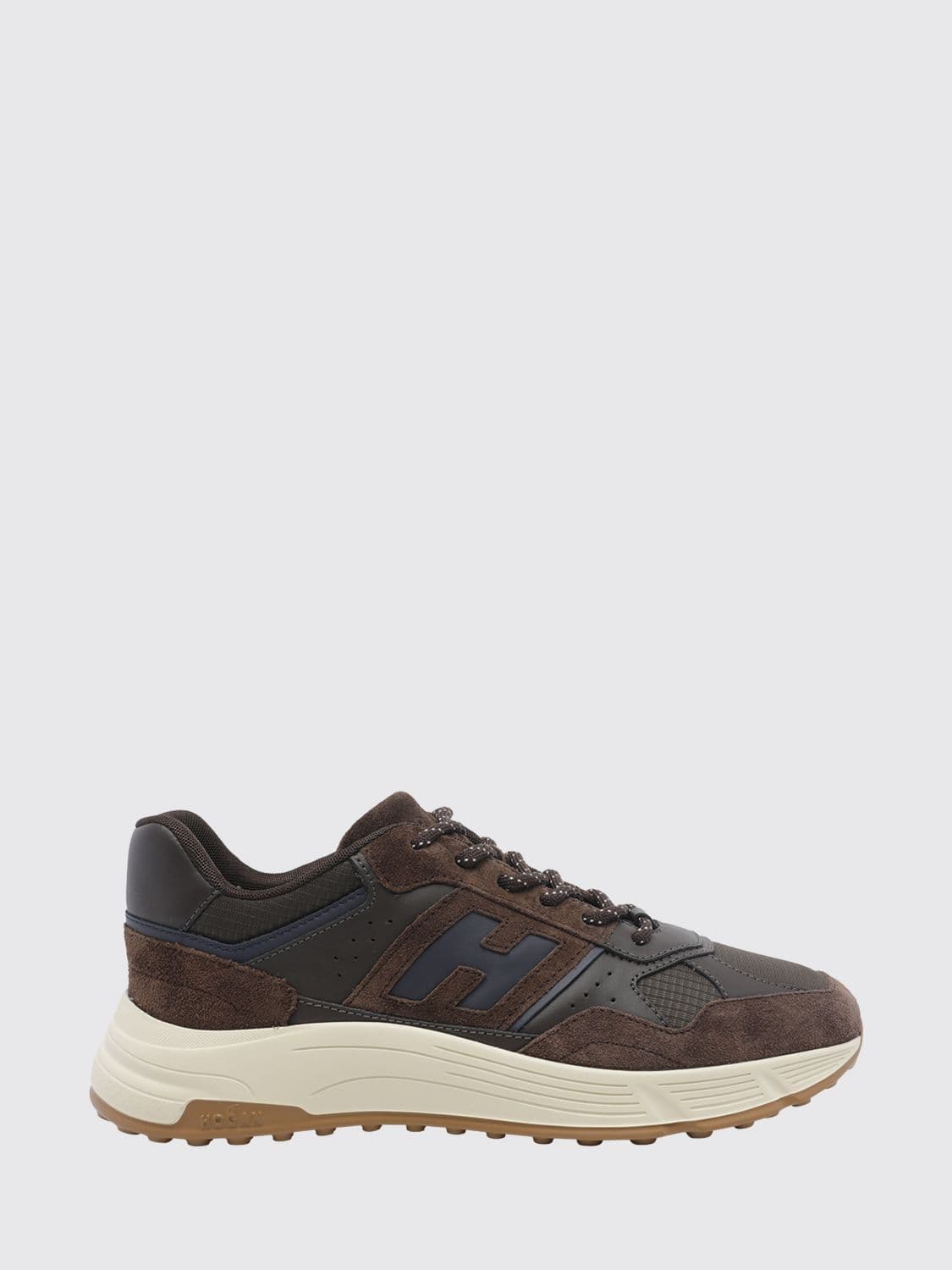 Hogan Hyperlight Leather and Nylon Trainers with Chunky Sole