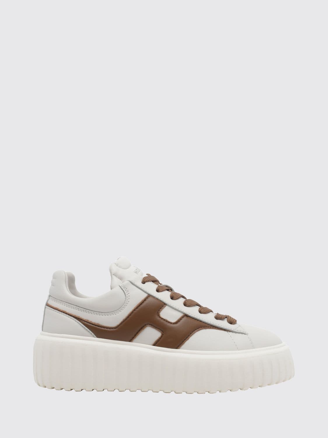 Hogan H-Stripes Smooth Leather Platform Trainers