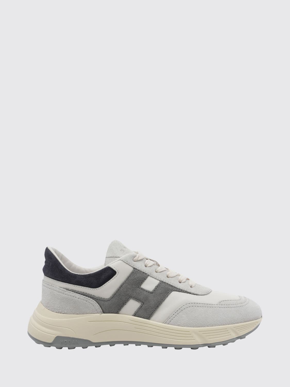 Hogan Hyperlight Sneakers in Calfskin and Suede with Contrasting Logo