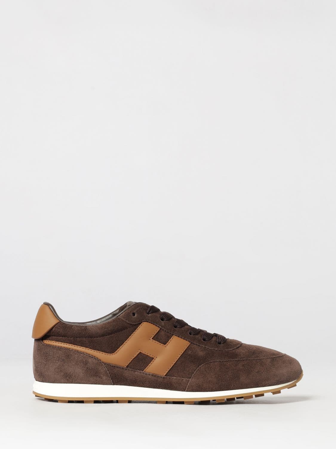Hogan H699 Sneakers in Calfskin and Suede with Notched Sole