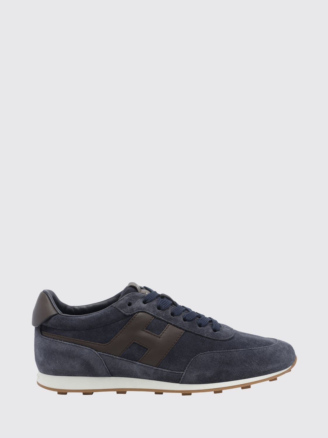 Hogan H699 Sneakers in Calfskin and Suede with Notched Sole