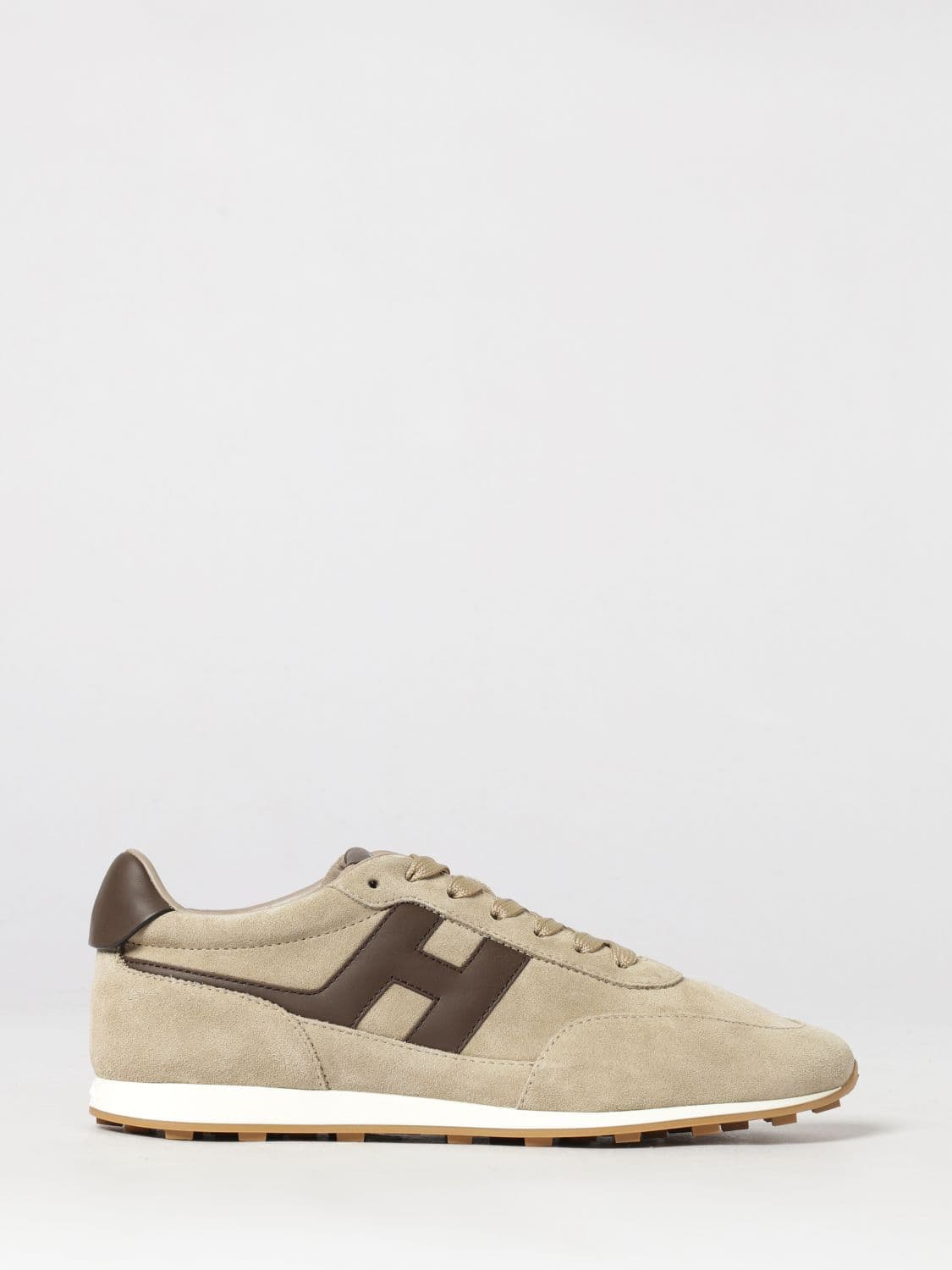 Hogan H699 Sneakers in Calfskin and Suede with Notched Sole