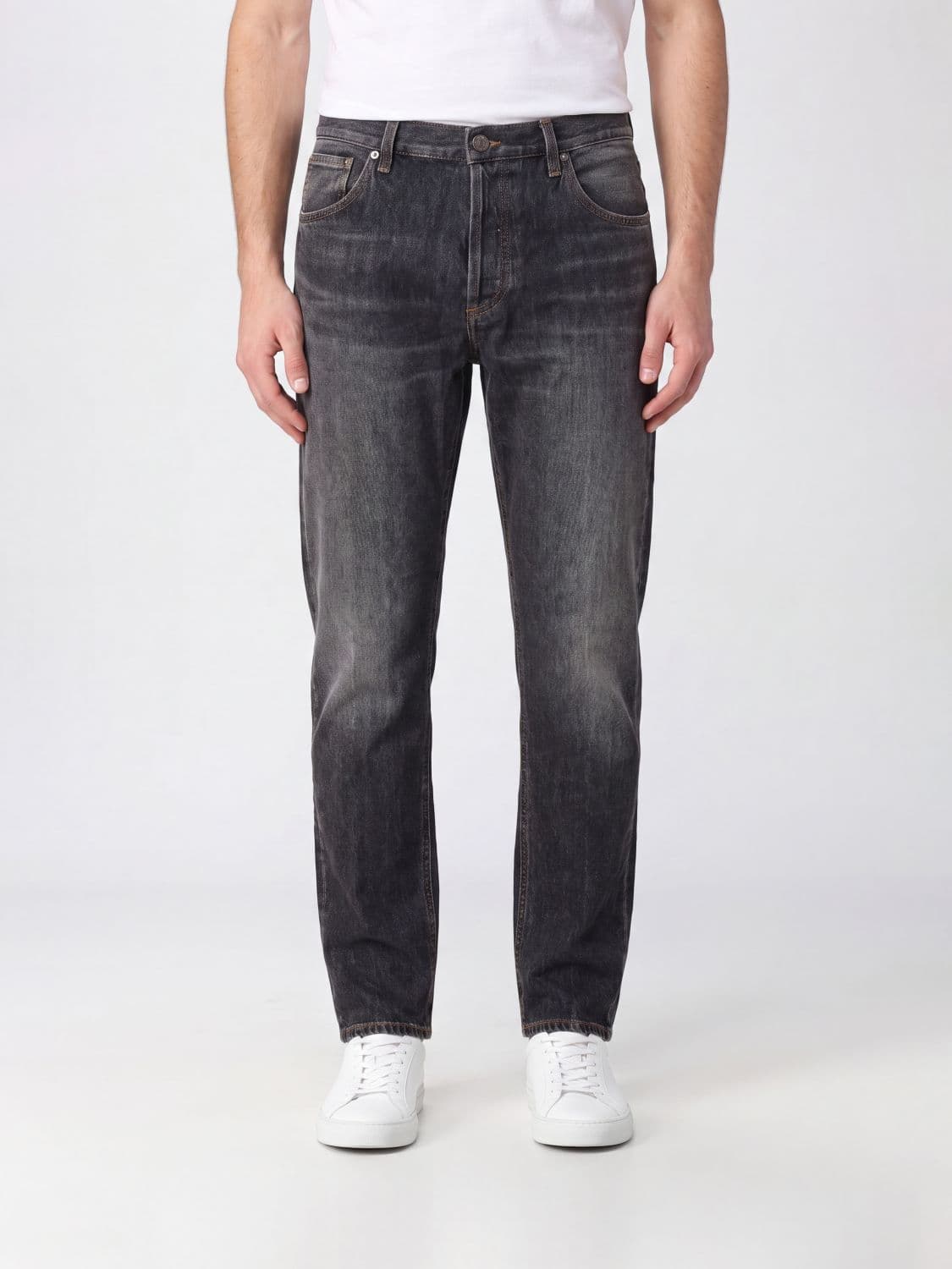 Dondup Mid-Rise Straight-Leg Five-Pocket Cotton Denim Jeans
