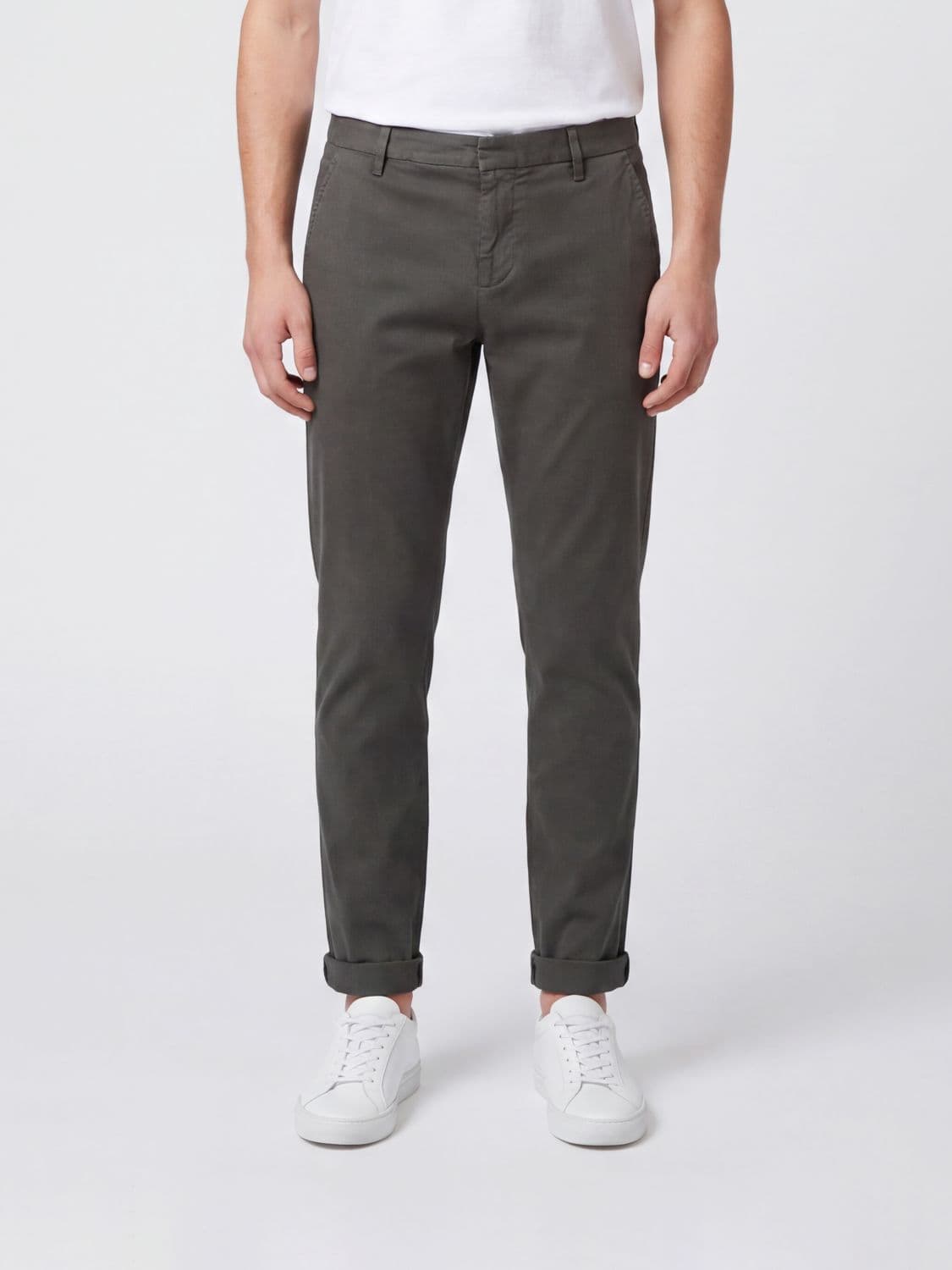 Dondup Gaubert Slim Fit Mid-Rise Velvet Chino Trousers