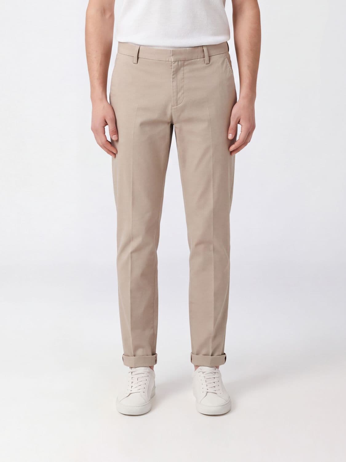 Dondup Gaubert Slim Fit Mid-Rise Velvet Chino Trousers