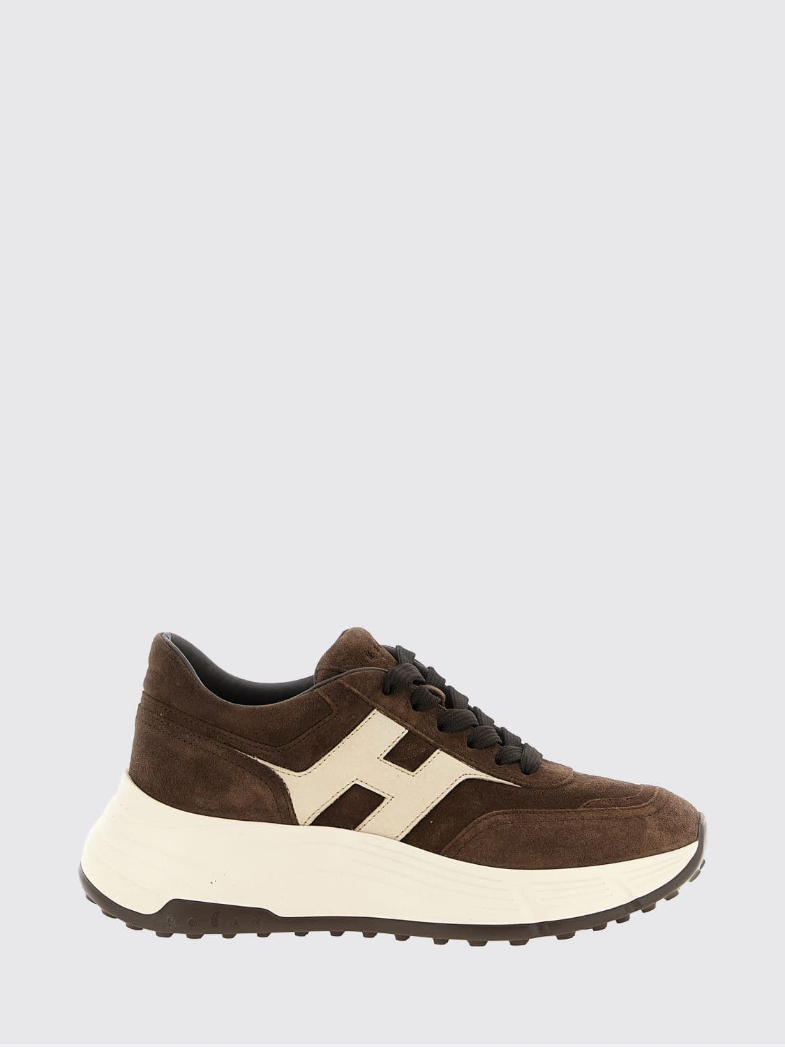 Hogan H669 Sneakers in Calfskin and Suede with Chunky Sole
