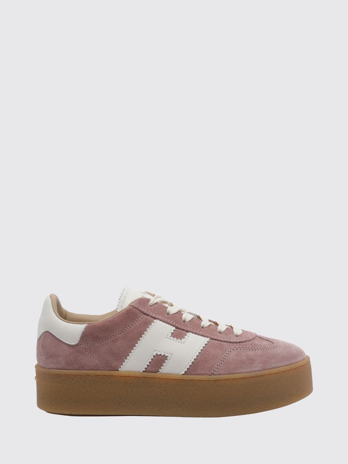 Hogan Cool H698 Platform Sneakers in Suede Leather with H Logo