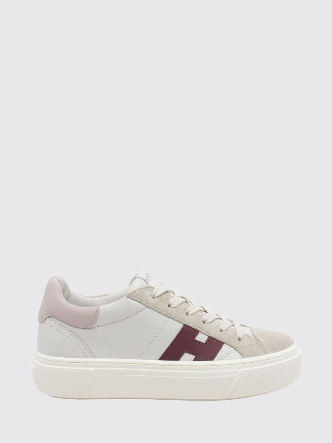 Hogan Crosswind Platform Sneakers in Smooth and Suede Calfskin