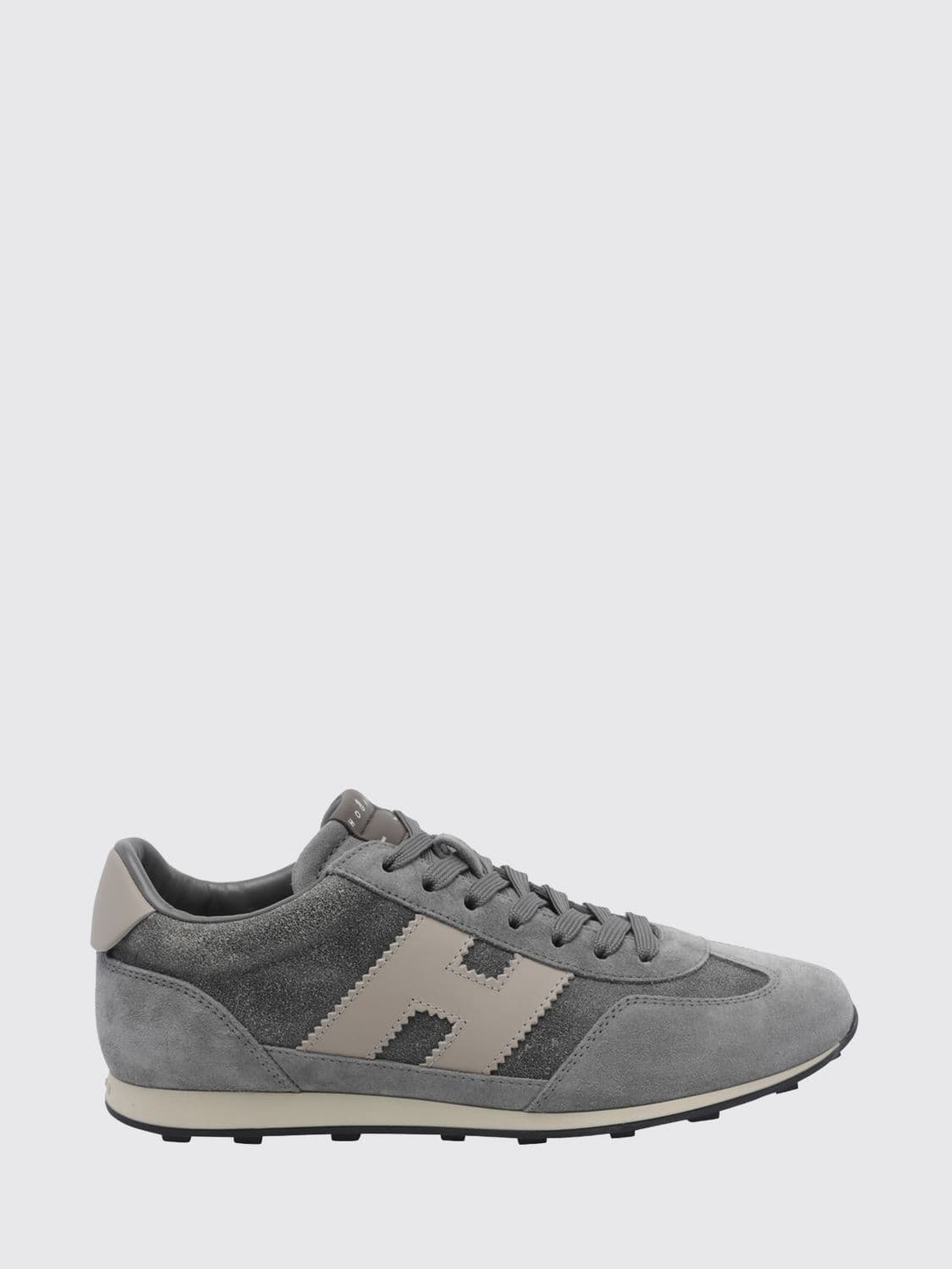 Hogan H699 Sneakers in Calfskin and Suede with Notched Sole