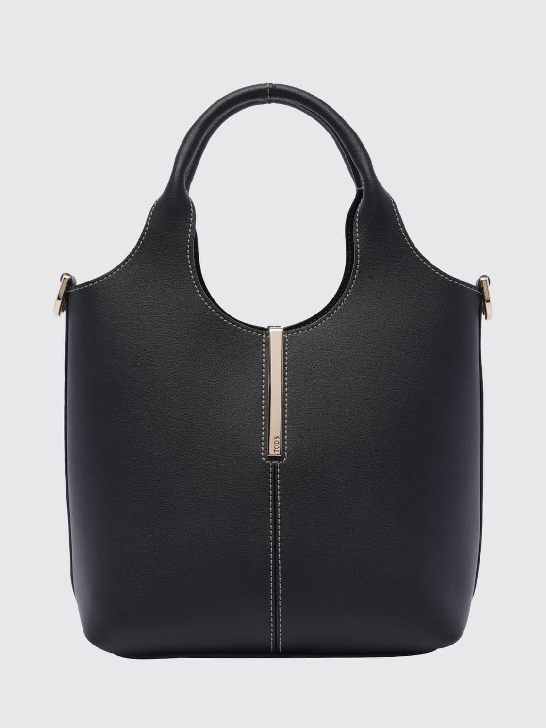 Tod's Mini Handbag in Smooth Calf Leather with Removable Shoulder Strap