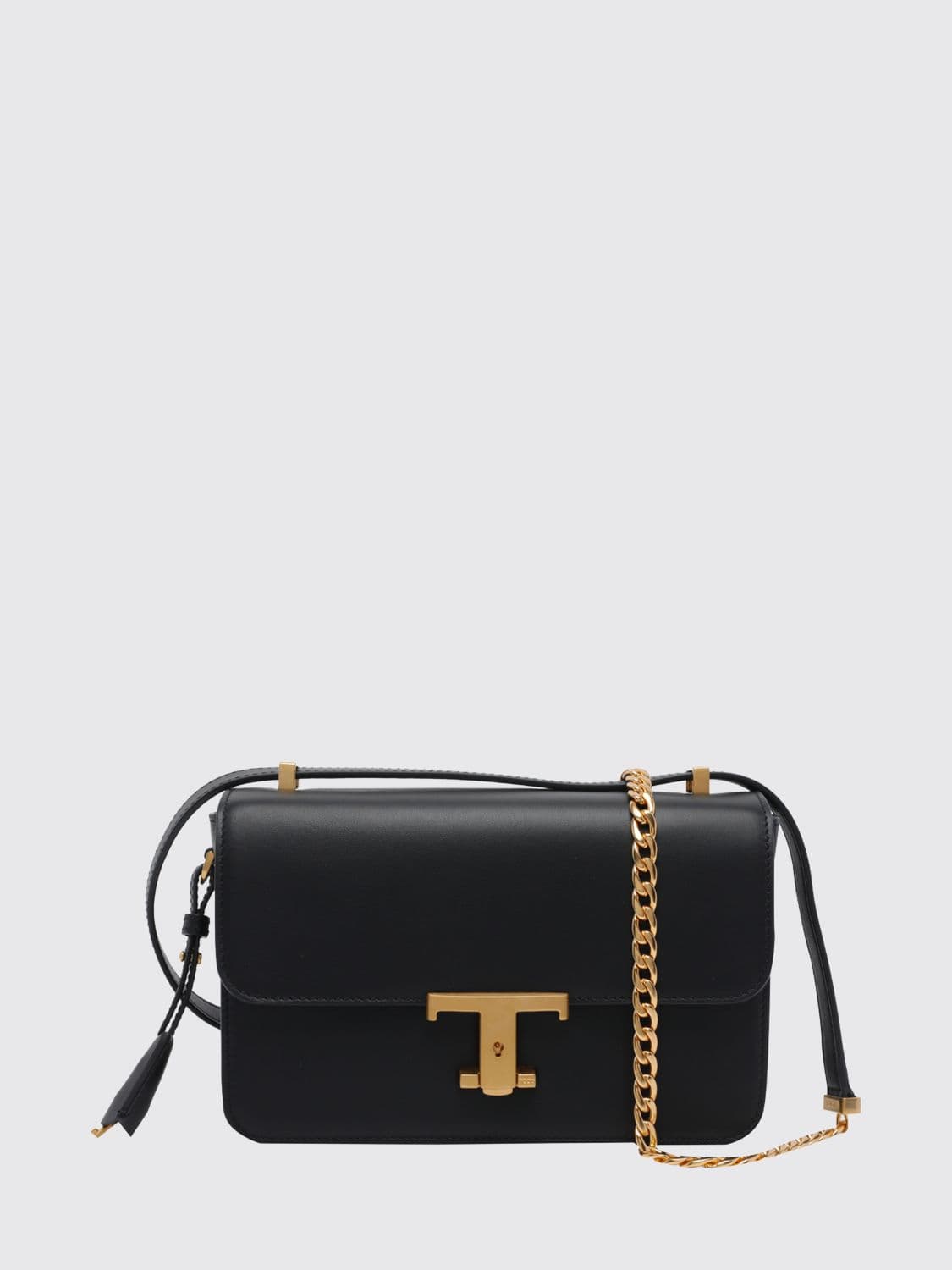 Tod's Flap T Timeless Mini Shoulder Bag in Smooth Calf Leather