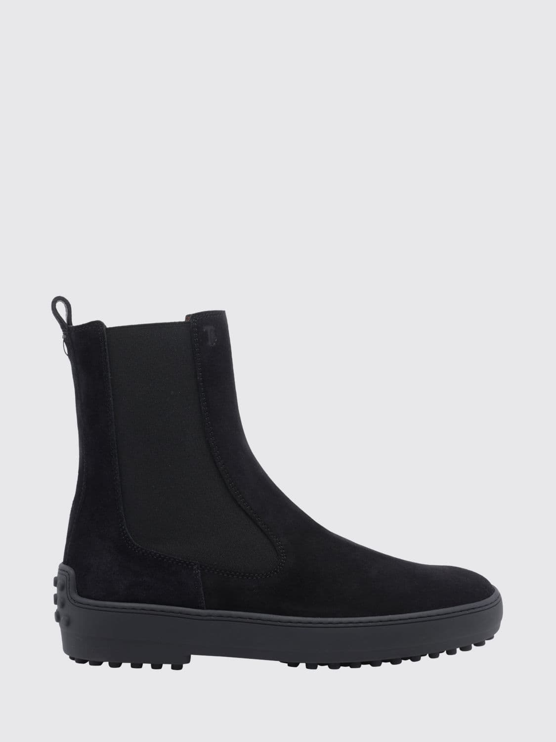 Tod's Suede Chelsea Ankle Boots with T Timeless Logo and Pebbles