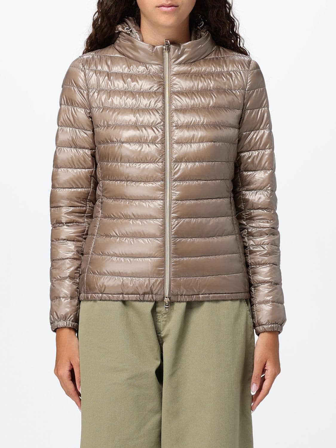 Herno Angela Reversible Cropped Down Jacket in Water-Repellent Nylon with Hood · 40