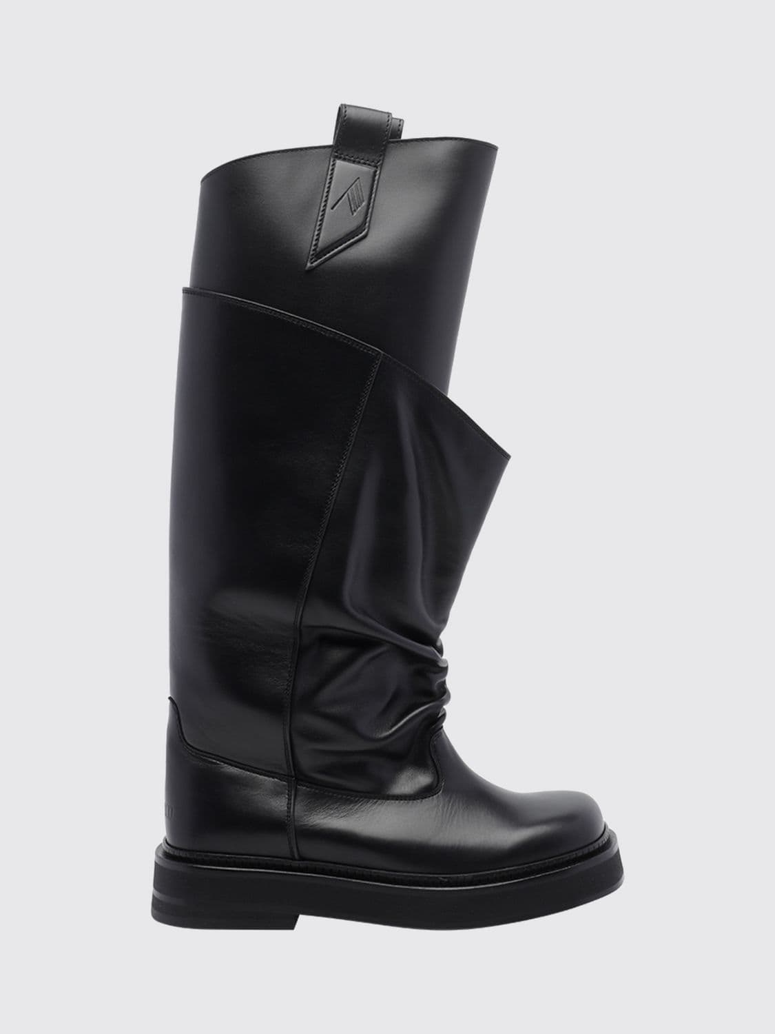 The Attico Robin Passeggiata Knee-High Calfskin Biker Boots
