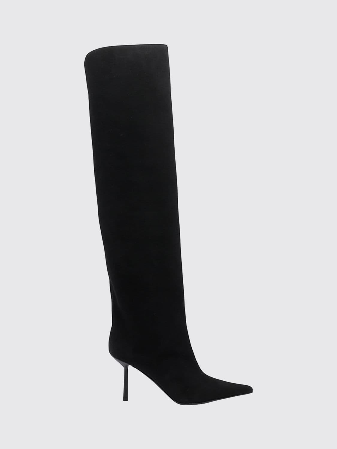 Le Silla Bella Suede Knee-High Slip-On Boots with High Heel