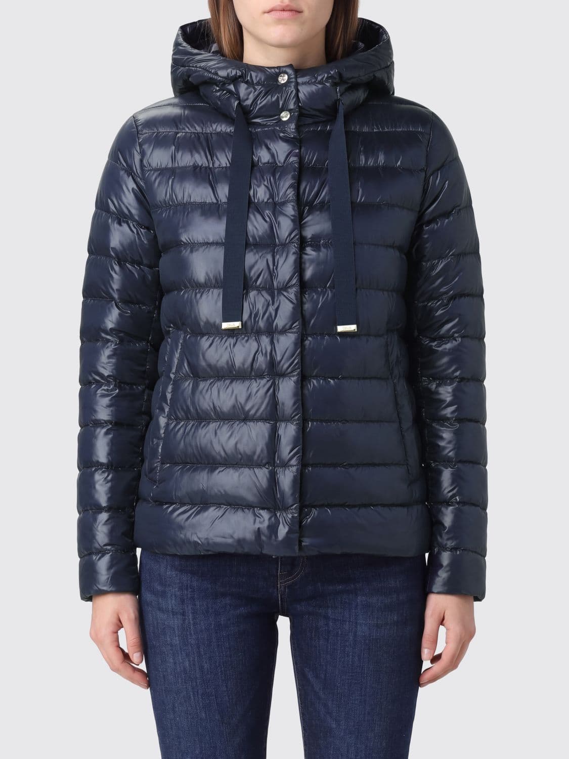 Herno Quilted Ultra-Light Nylon Short Down Jacket with Hood