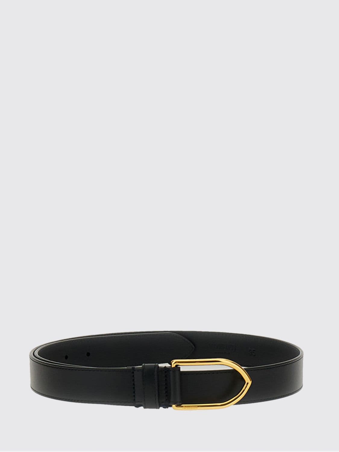 Jacquemus Bambino Calfskin Leather Belt with Metal Buckle