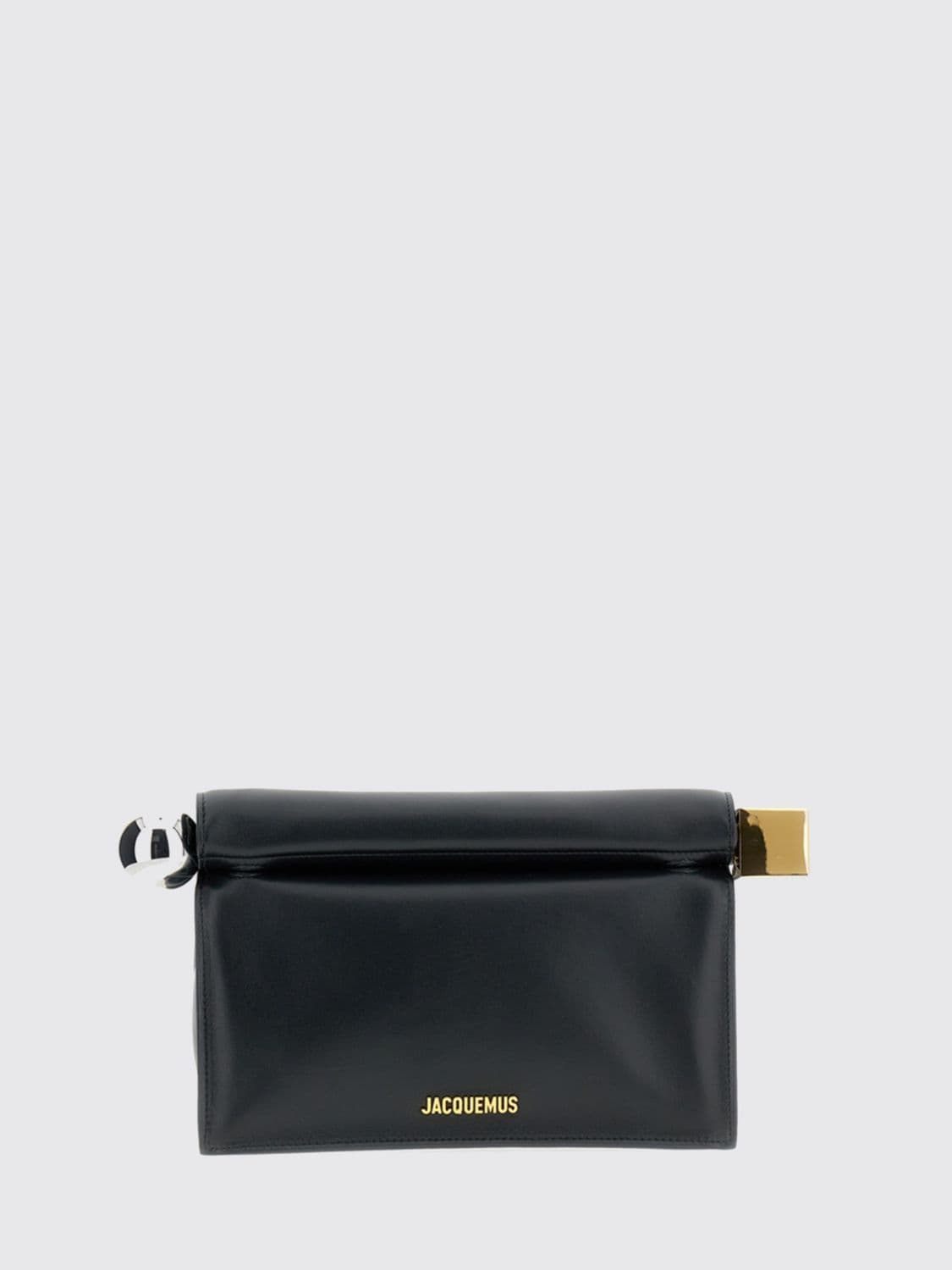 Jacquemus Rond Carré Handheld Clutch in Smooth Lamb Leather with Logo · OS