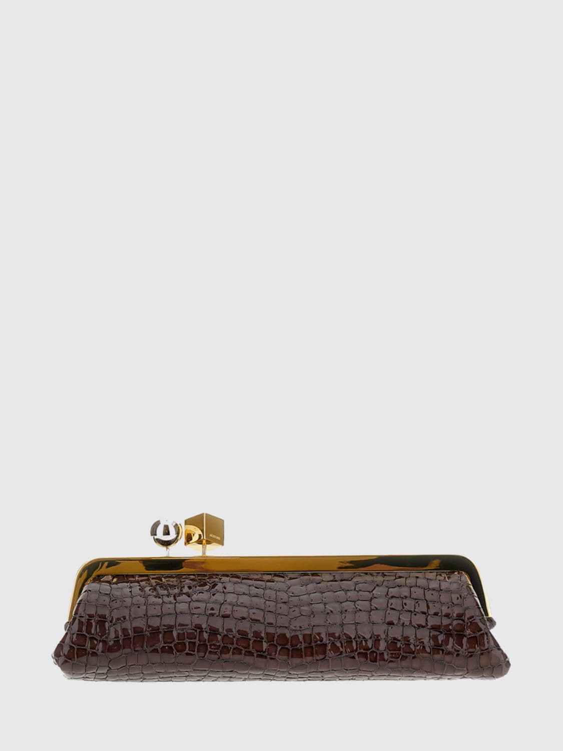 Jacquemus Le Salon Croc-Effect Leather Clutch
