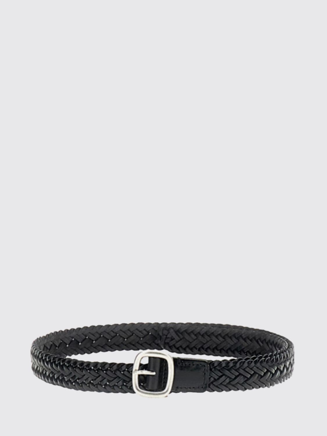 Hereu Woven Calfskin Belt with Pin Buckle Closure