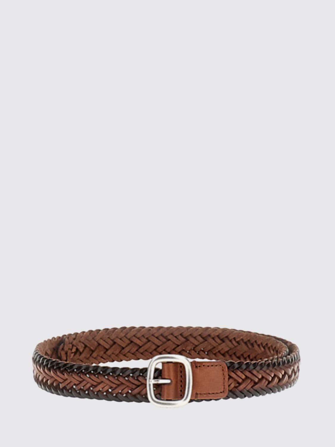 Hereu Woven Calfskin Belt with Pin Buckle Closure