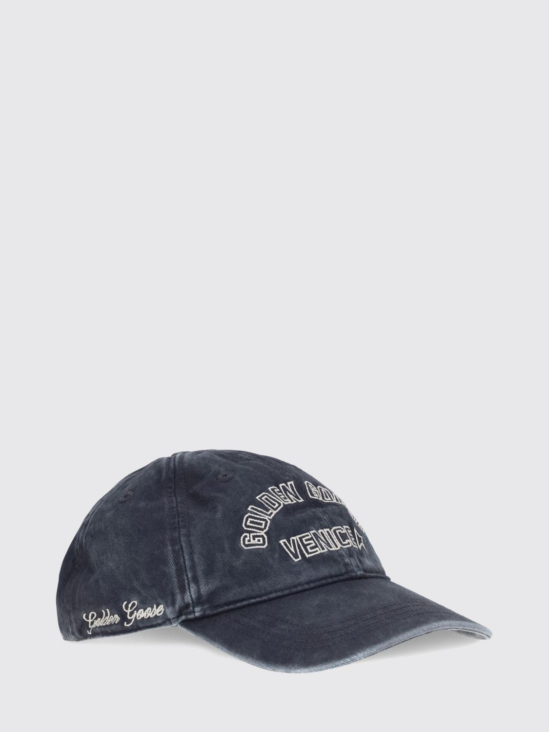 Golden Goose Embroidered Logo Cotton Denim Baseball Cap · OS
