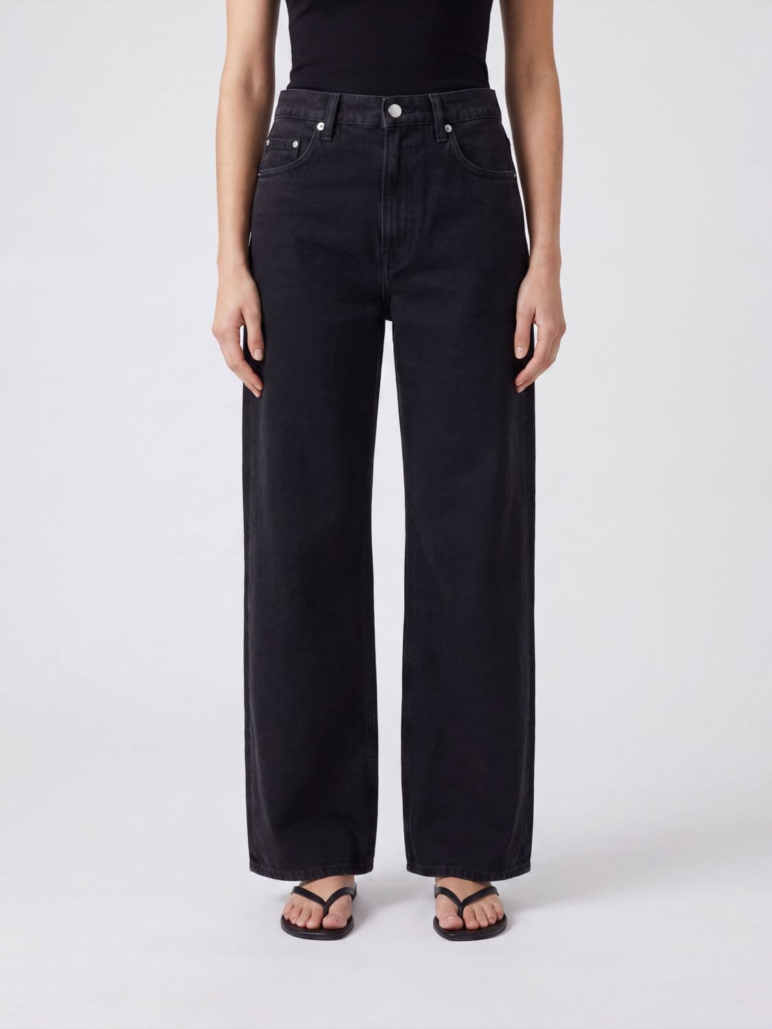 Haikure Winny High-Waisted Wide-Leg Organic Cotton Denim Jeans
