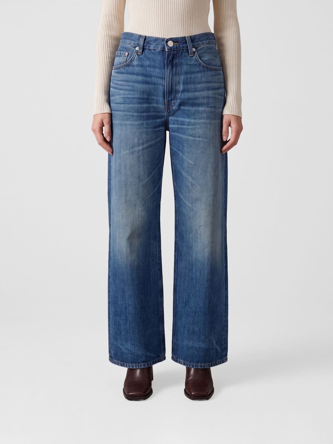Haikure Winny High-Waist Wide-Leg Jeans in Organic Cotton Denim