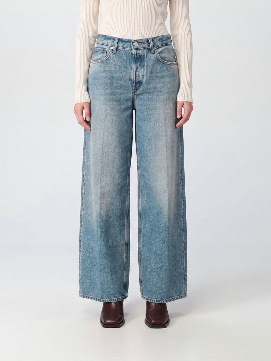 Haikure Bethany Mid-Rise Wide-Leg Jeans in Cotton Denim