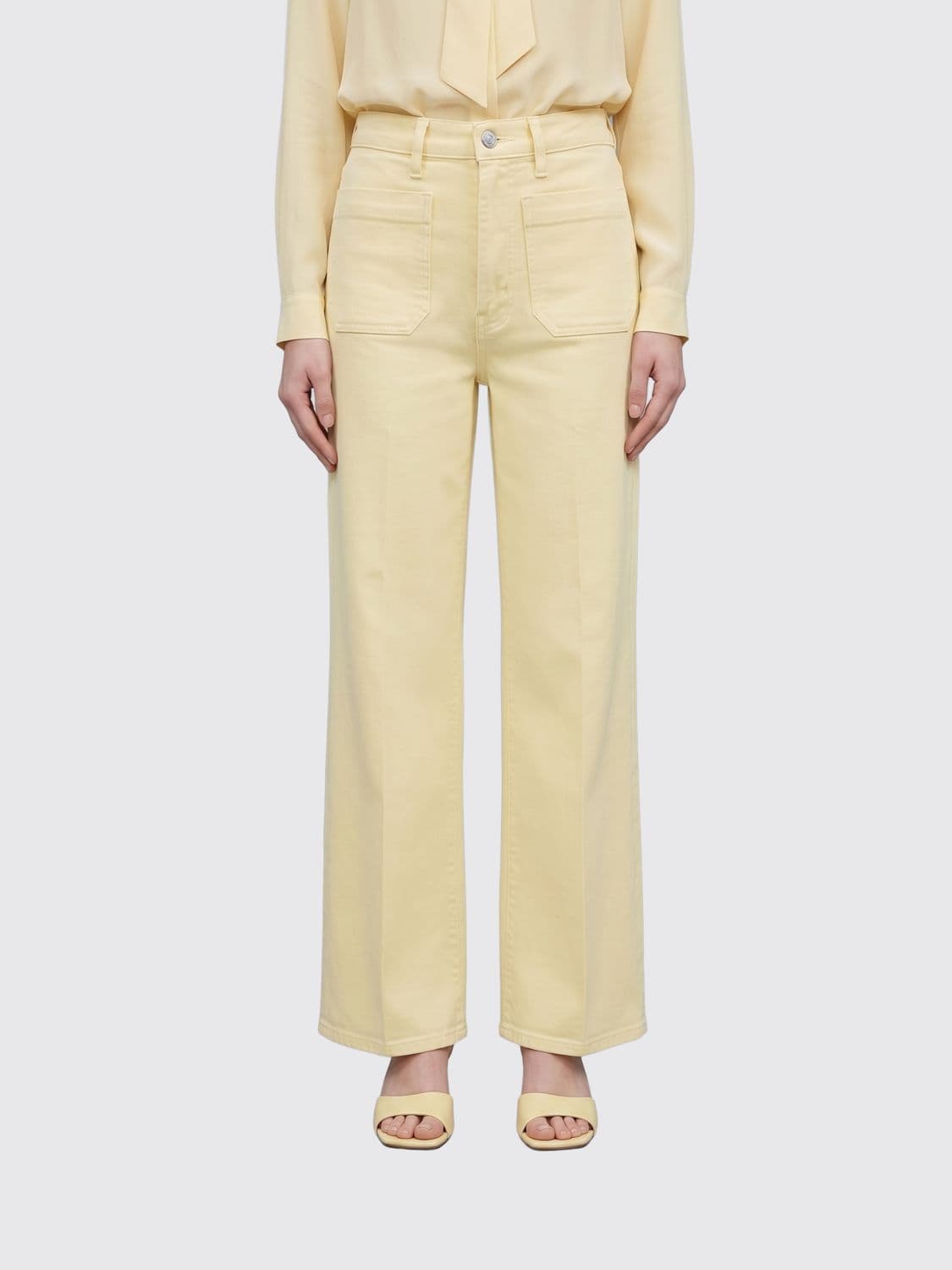 Frame The Anchor Mid-Rise Wide-Leg Jeans in Denim