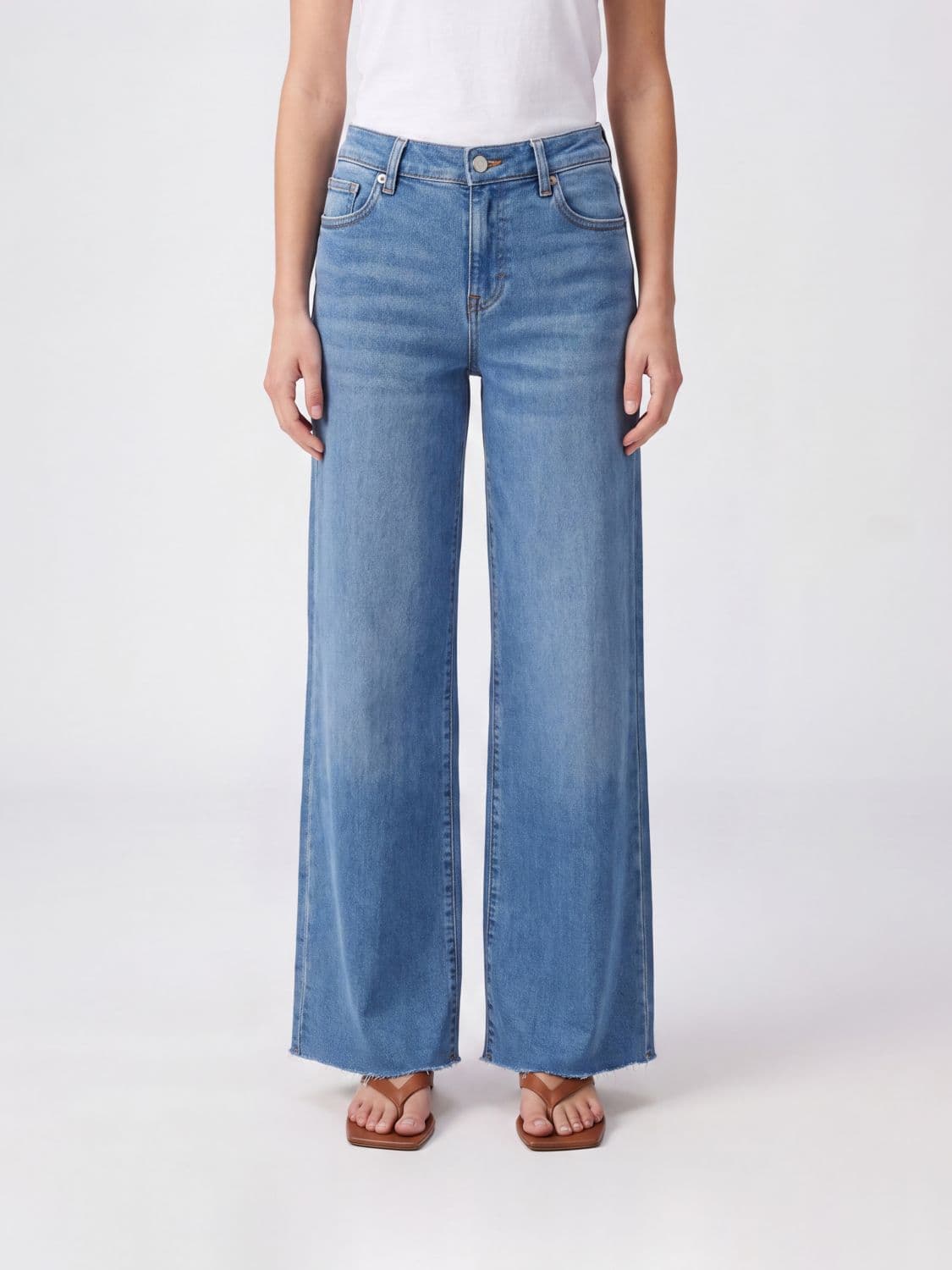 Frame Le Slim Palazzo High-Waist Wide-Leg Jeans in Denim