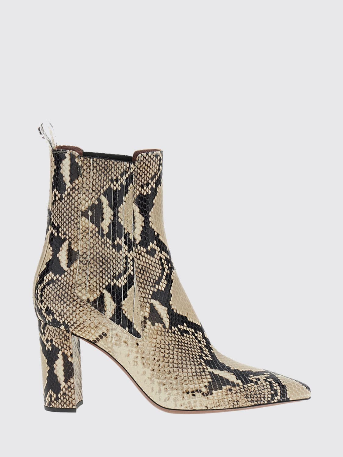 Paris Texas Anja Python-Print Leather Chelsea Boots