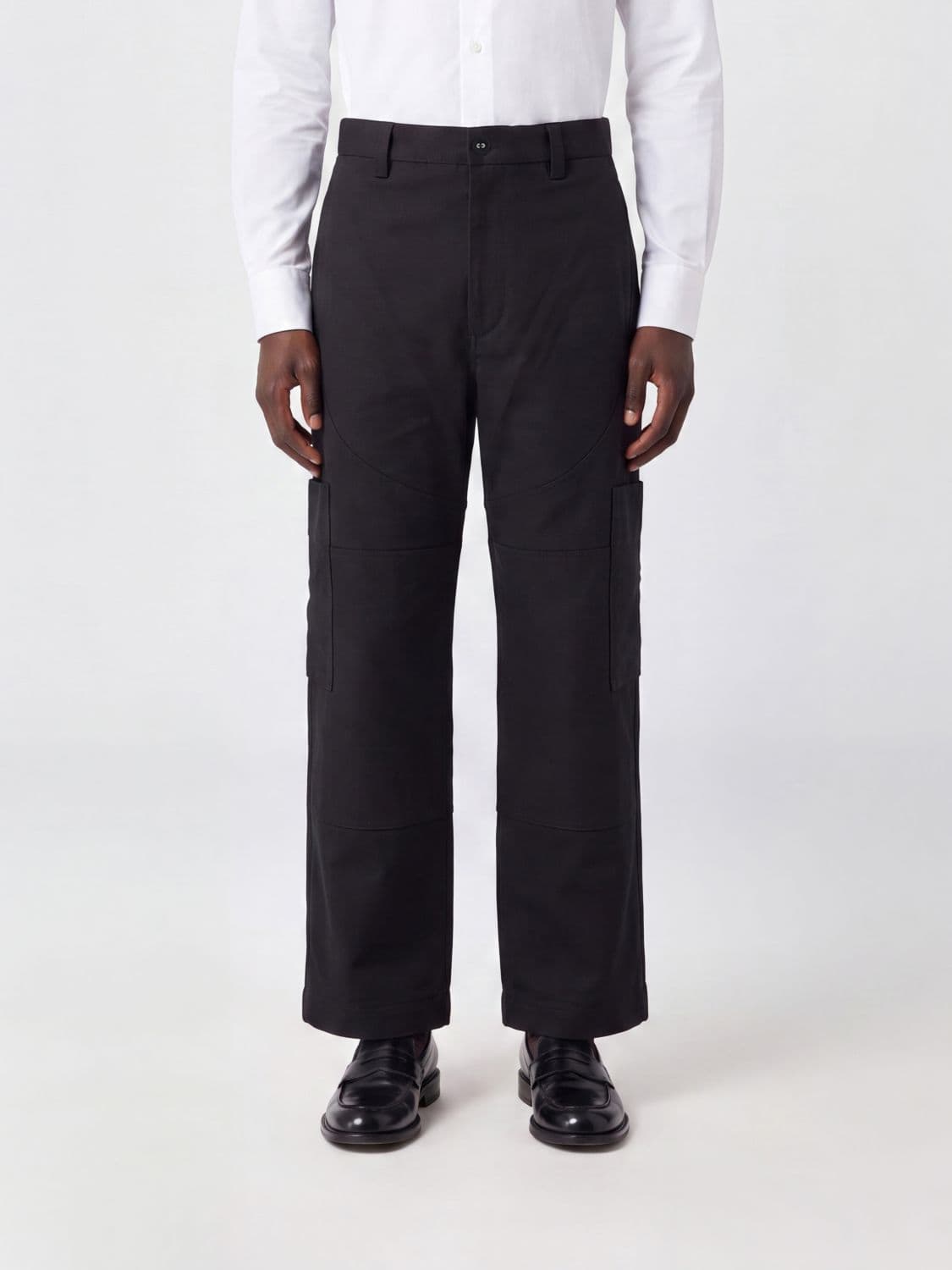 Thom Browne Wide-Leg Cotton Cargo Trousers with Mid-Rise Waist · 2