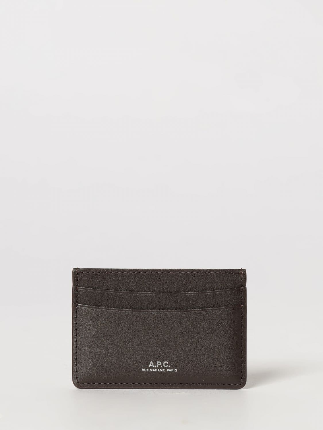 A.p.c. A. P.C. Andre Vegetable-Tanned Leather Flat Card Holder · OS