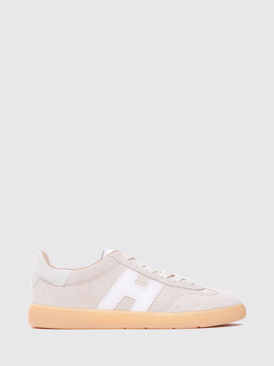 Hogan Cool Leather and Suede Sneakers with Contrast H Logo