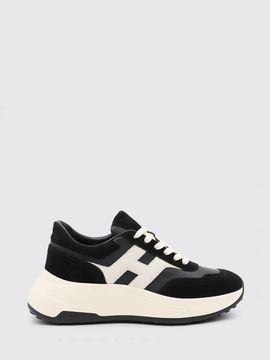 Hogan Hi-Fi Leather and Suede Sneakers with Chunky Sole