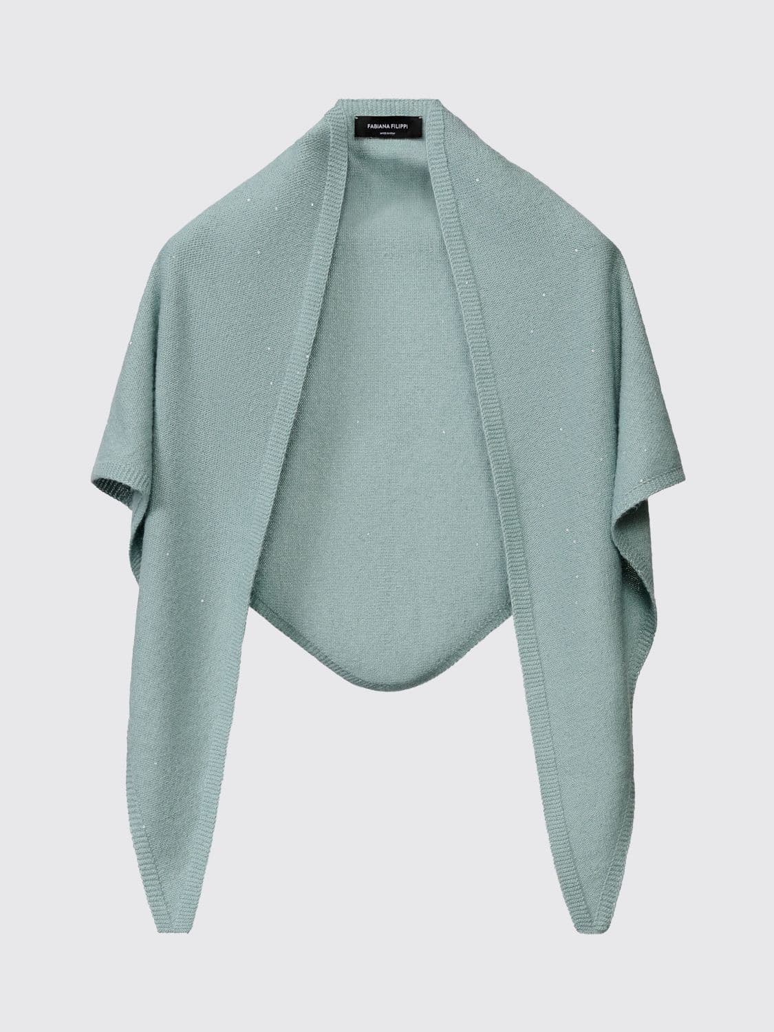 Fabiana Filippi Asymmetrical Wool, Silk and Cashmere Blend Scarf · OS