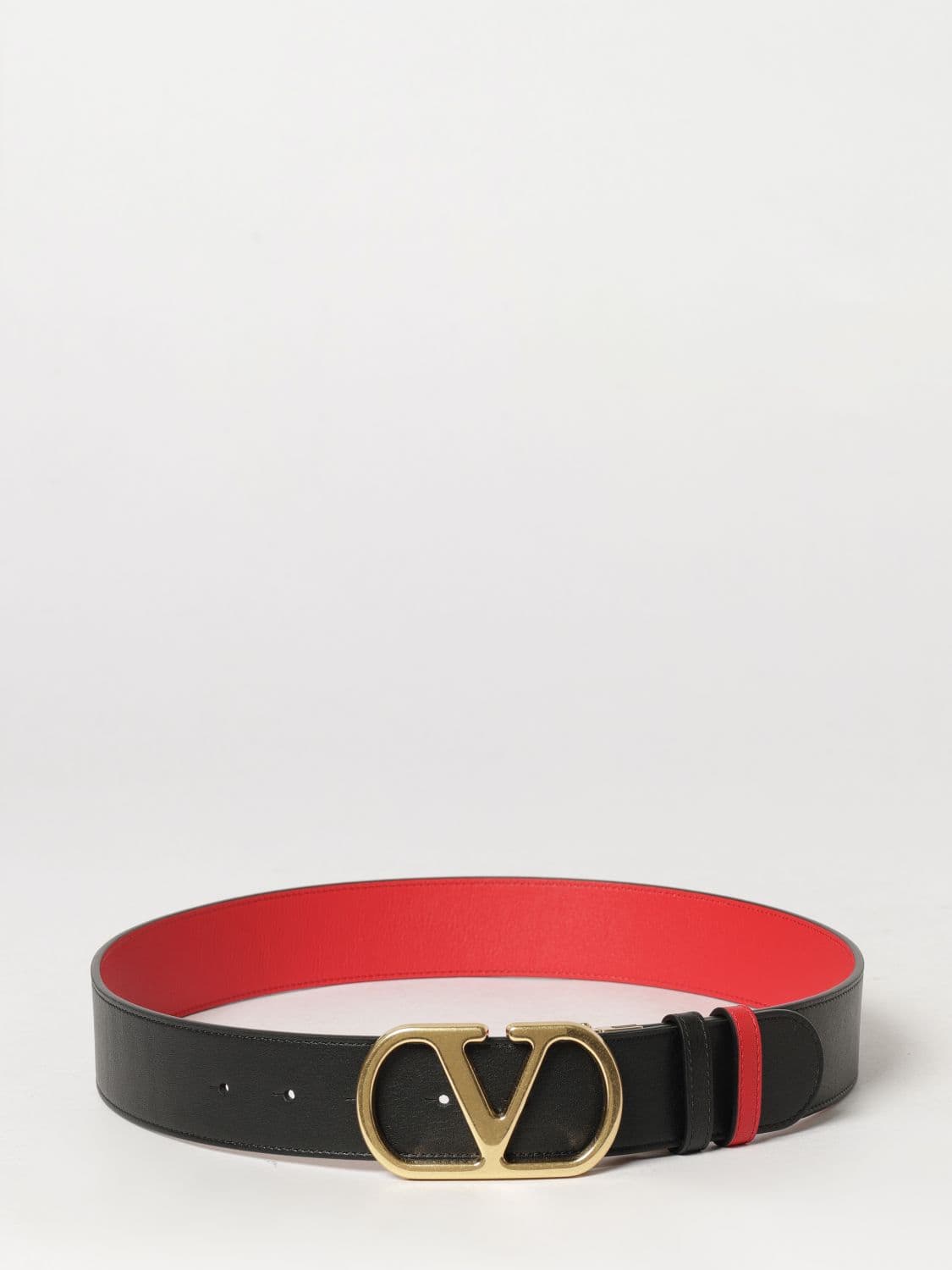 Valentino Garavani VLogo Signature Reversible Belt in Smooth Calf Leather 4 cm