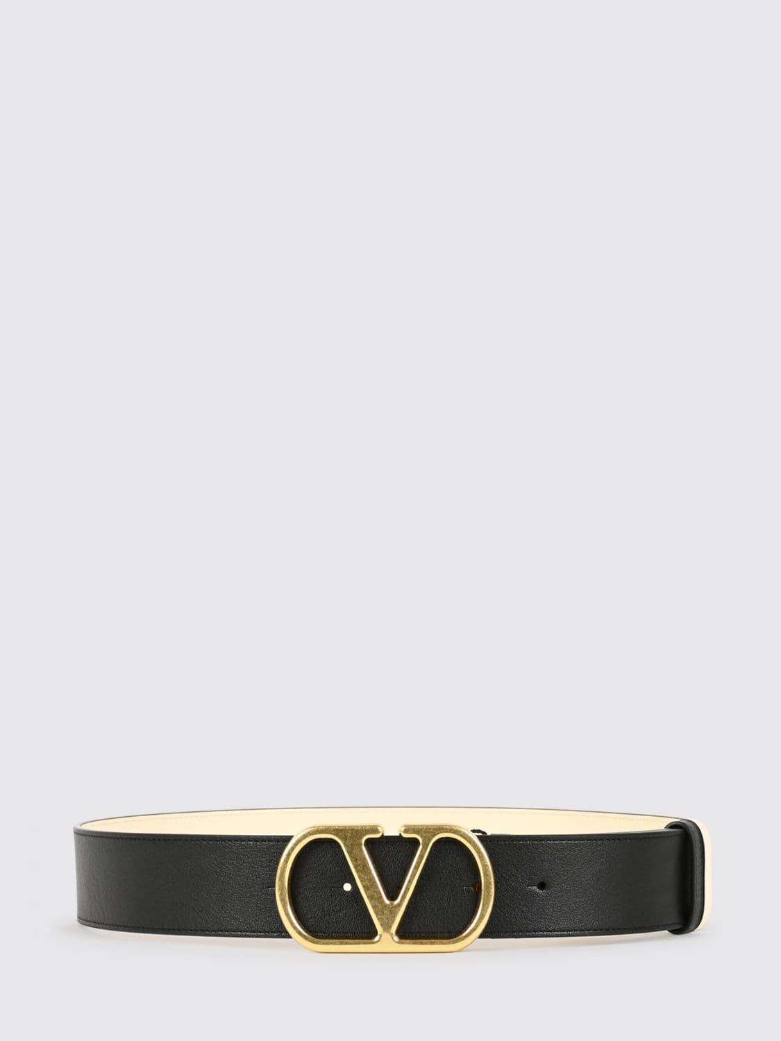 Valentino Garavani VLogo Signature Reversible Belt in Smooth Calf Leather 4 cm