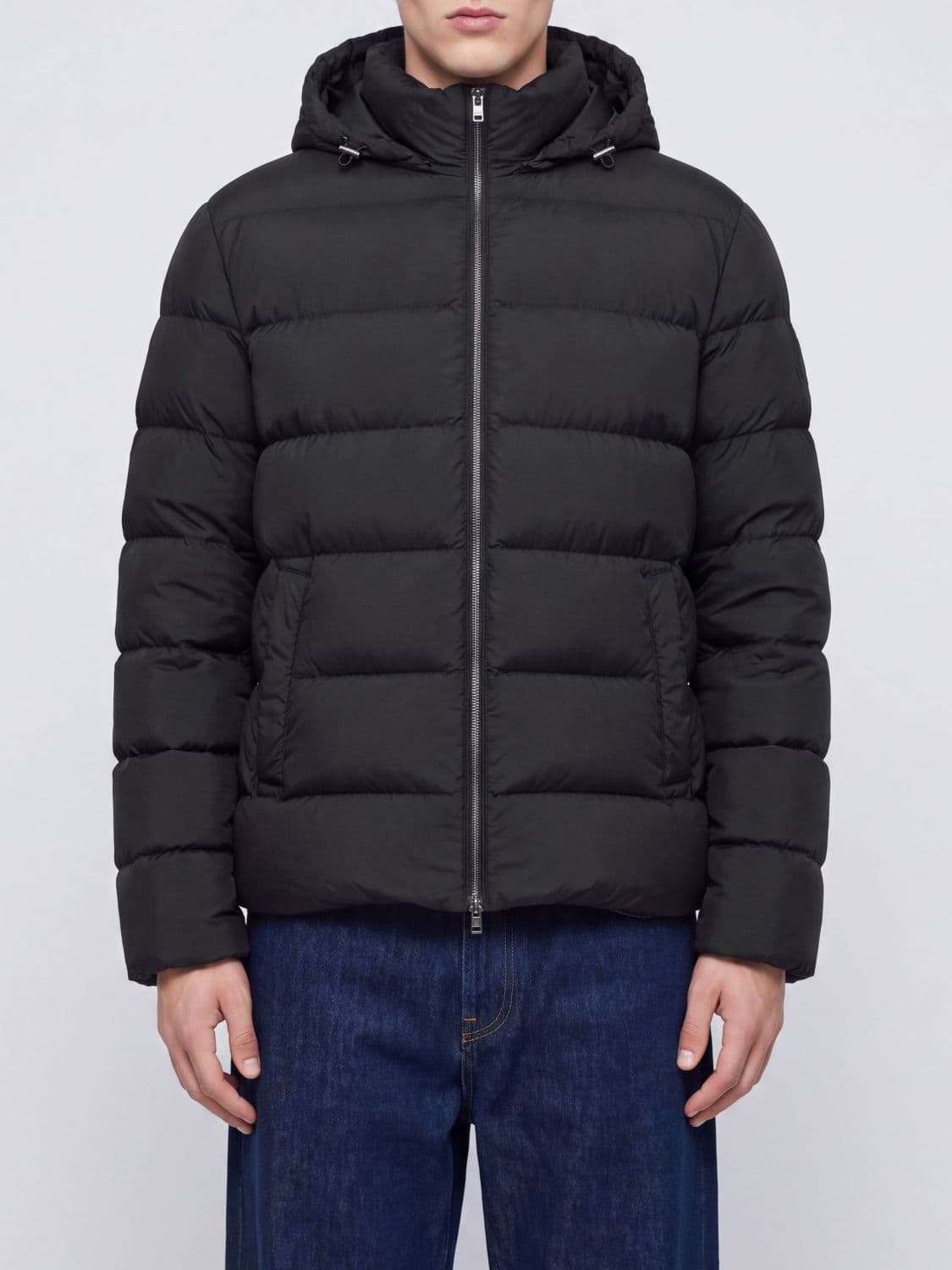 Herno Hooded Water-Repellent Quilted Nylon Down Jacket