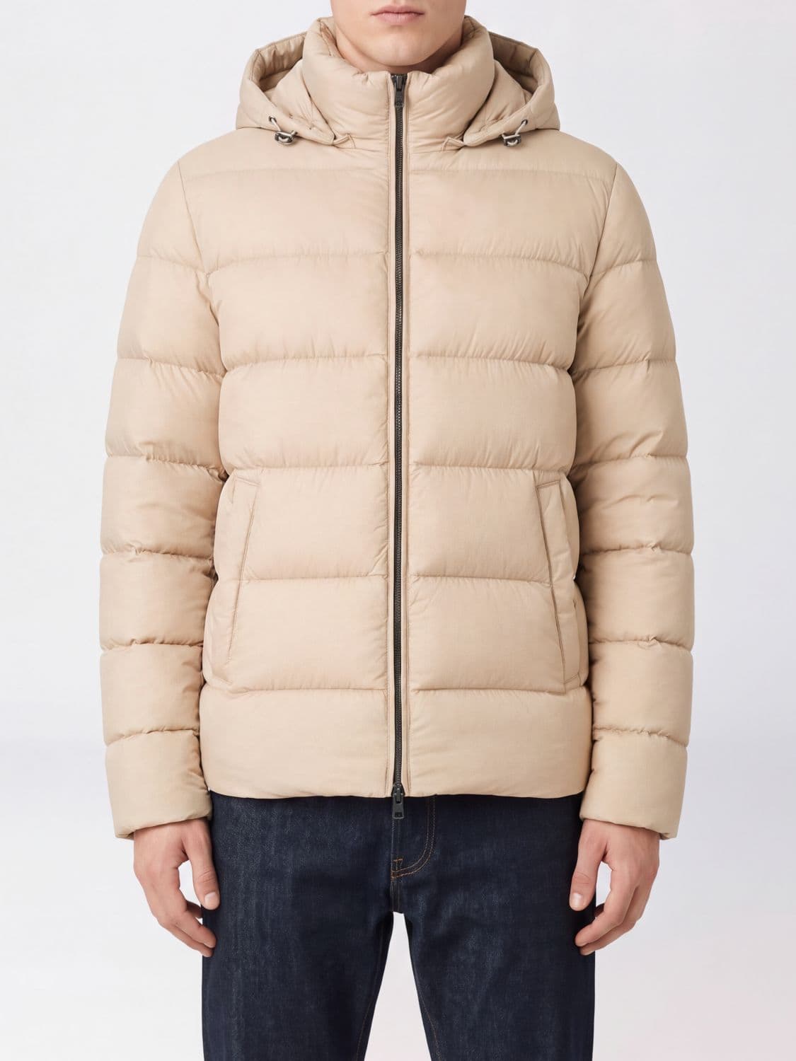 Herno Hooded Water-Repellent Quilted Nylon Down Jacket