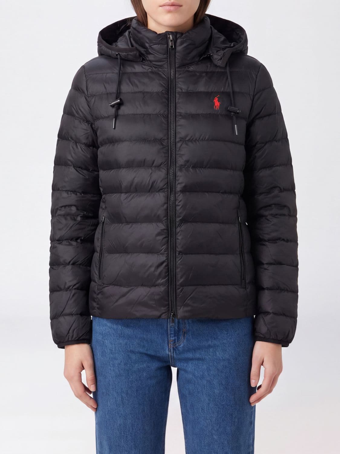 Polo Ralph Lauren Short Nylon Hooded Puffer Jacket with Embroidered Pony Logo